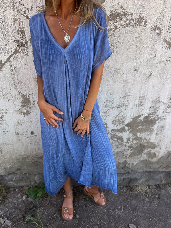 Janelle | Linen V-neck Dress