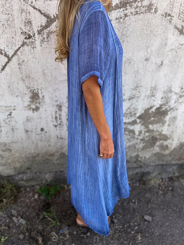 Janelle | Linen V-neck Dress