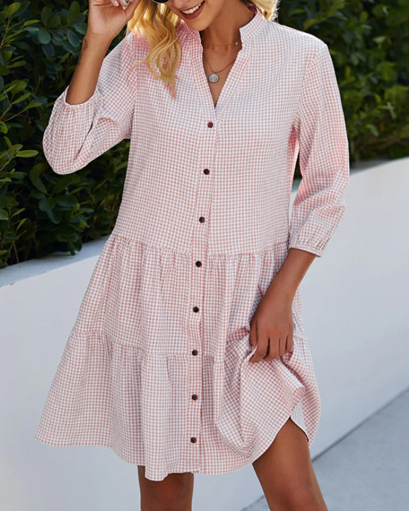 Rhiannon | Plaid A-Line Dress